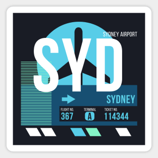 Sydney (SYD) Airport Code Baggage Tag Magnet